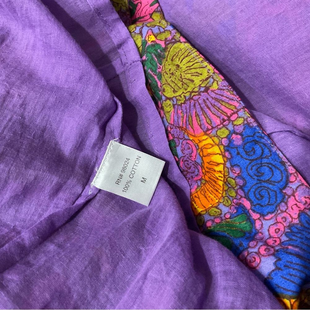 House of Harlow 1960 Multicolor Floral Midi Dress - Purple, Green, Orange, Pink - Picture 10 of 10